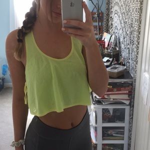 Yellow crop top from urban outfitters, never worn!